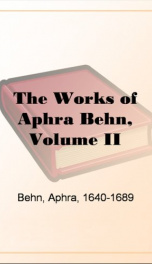 The Works of Aphra Behn, Volume II_cover