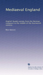 mediaeval england english feudal society from the norman conquest to the middle_cover