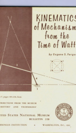 Kinematics of Mechanisms from the Time of Watt_cover