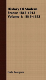 history of modern france 1815 1913 volume 1_cover