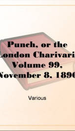 Punch, or the London Charivari, Volume 99, November 8, 1890_cover