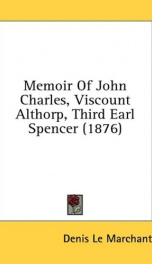 memoir of john charles viscount althorp third earl spencer_cover