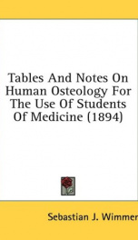 tables and notes on human osteology for the use of students of medicine_cover