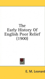the early history of english poor relief_cover