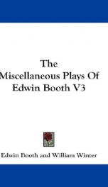the miscellaneous plays of edwin booth_cover