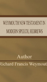Weymouth New Testament in Modern Speech, Hebrews_cover