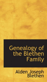 genealogy of the blethen family_cover