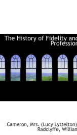 the history of fidelity and profession_cover