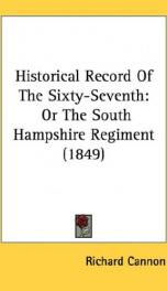 historical record of the sixty seventh or the south hampshire regiment_cover