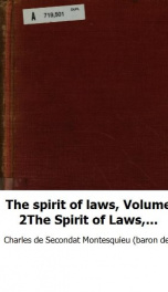 the spirit of laws volume 2_cover