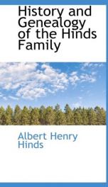 history and genealogy of the hinds family_cover