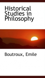 historical studies in philosophy_cover