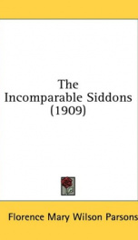 the incomparable siddons_cover