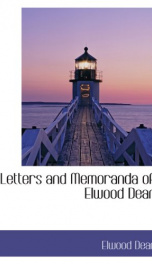 letters and memoranda of elwood dean_cover