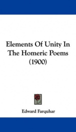 elements of unity in the homeric poems_cover