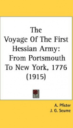 the voyage of the first hessian army from portsmouth to new york_cover