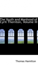the youth and manhood of cyril thornton_cover