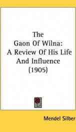 the gaon of wilna a review of his life and influence_cover