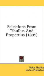 selections from tibullus and propertius_cover