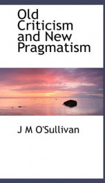 old criticism and new pragmatism_cover