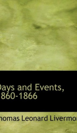 days and events 1860 1866_cover