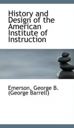 history and design of the american institute of instruction_cover