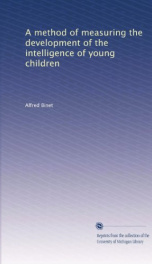 a method of measuring the development of the intelligence of young children_cover