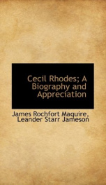 cecil rhodes a biography and appreciation_cover