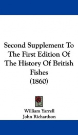 second supplement to the first edition of the history of british fishes_cover