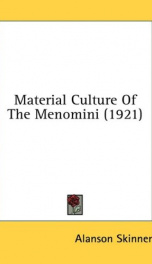 material culture of the menomini_cover