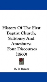 history of the first baptist church salisbury and amesbury four discourses_cover