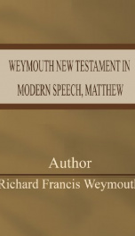 Weymouth New Testament in Modern Speech, Matthew_cover