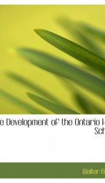 the development of the ontario high school_cover