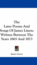 the later poems and songs of james linen_cover