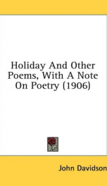 holiday and other poems with a note on poetry_cover