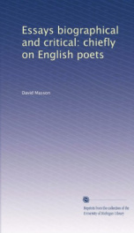 essays biographical and critical chiefly on english poets_cover