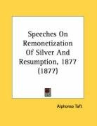 speeches on remonetization of silver and resumption_cover