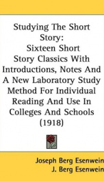 studying the short story sixteen short story classics with introductions note_cover