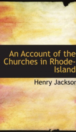 an account of the churches in rhode island_cover