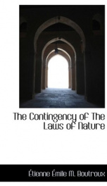 the contingency of the laws of nature_cover