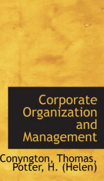 corporate organization and management_cover