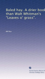 baled hay a drier book than walt whitmans leaves o grass_cover