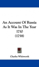 an account of russia as it was in the year 1710_cover