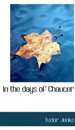 in the days of chaucer_cover