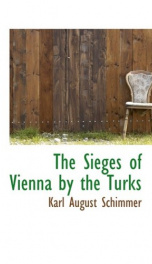 the sieges of vienna by the turks_cover