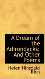 a dream of the adirondacks and other poems_cover