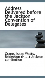 address delivered before the jackson convention of delegates_cover