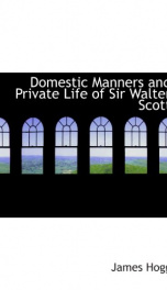 domestic manners and private life of sir walter scott_cover