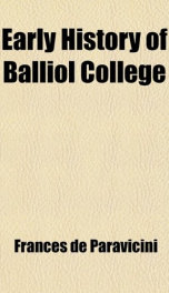 early history of balliol college_cover