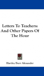 letters to teachers and other papers of the hour_cover